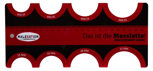 Malesation Guide for måling av penis Rød