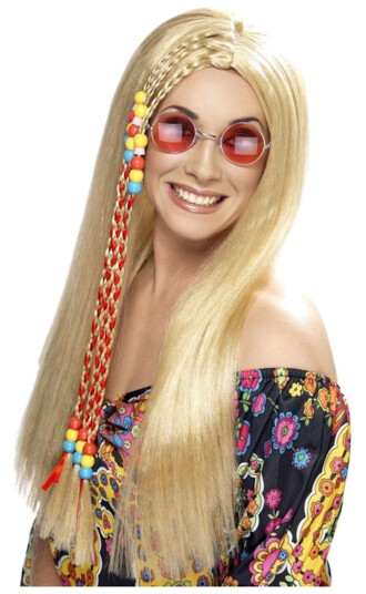 Smiffys Hippieparykk Blond - One size