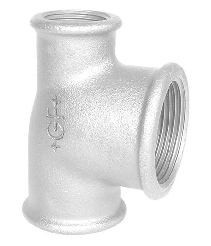 +GF+ tee 90 galvanized reduced 1 1/4 3/4 1"" +GF+ tee 90 galvanized reduced 1 1/4 3/4 1""