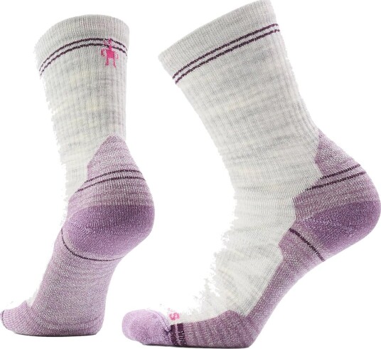 Smartwool Women"s Hike Light Cushion Crew Socks   ASH/Purple DAWN   L