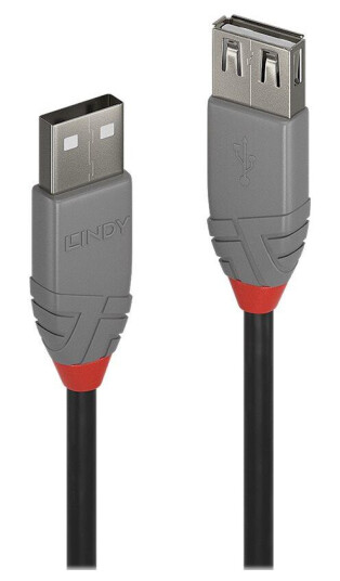 Lindy 5 m USB 2.0 Kabel - USB A til USB A - Svart