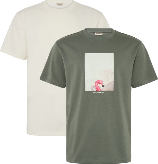 ONLY & SONS Onscaspian Airflex Ss Reg Mix Tee 2 Pack Khaki green S