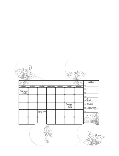 RoomMates Vegglistremerker Whiteboard Kalender White One Size