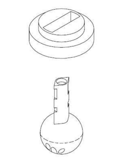 Damixa Blandingskule 45/47 for Innebygningsbatteri i Stål Damixa Blandingskule 45/47 for Innebygningsbatteri i Stål