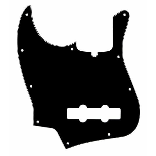 D'Andrea J-Bass 3-Ply Pickguard Left Svart/Hvit/Svart