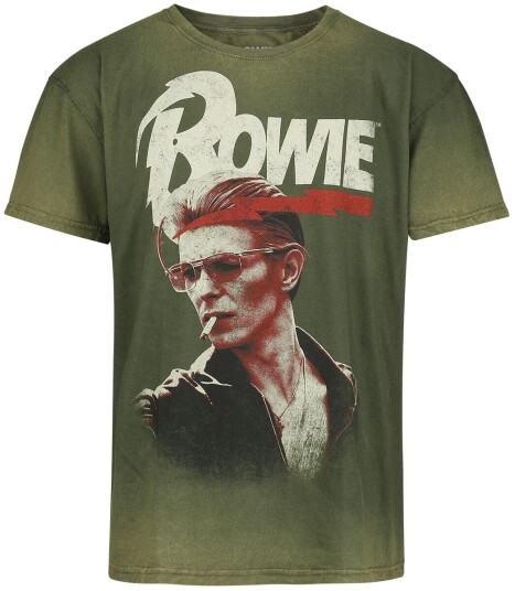 David Bowie T-skjorte - Smoking - S til 3XL - Herrer - grønn