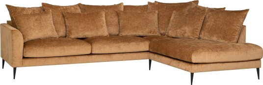 Hjørnesofa HOME4YOU Lartes brun Høyre hjørne Brun