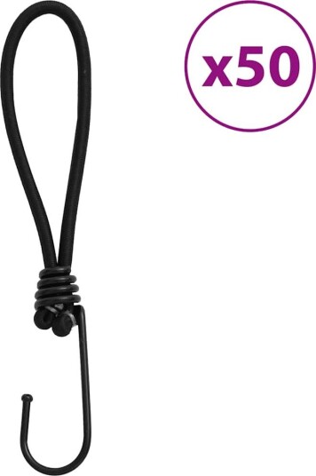 Strikksnorer med kroker 50 stk 17 cm