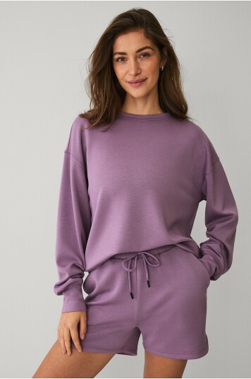 Ellos Studio Collegegenser Tech Sweat Crewneck Lilla