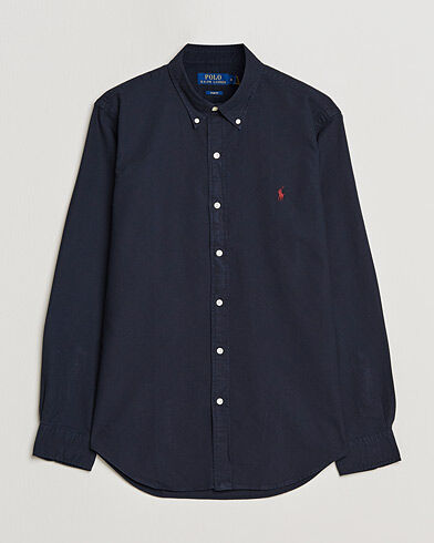 Polo Ralph Lauren Slim Fit Garment Dyed Oxford Shirt Navy