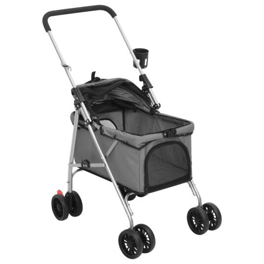 vidaXL Hundevogn sammenleggbar grå 76x50x100 cm oxford-stoff vidaXL Hundevogn sammenleggbar grå 76x50x100 cm oxford-stoff