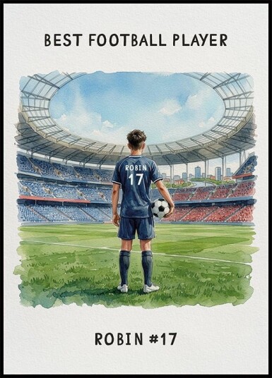Youth football Boy Personal 2 Plakat Plakat / 40x50cm
