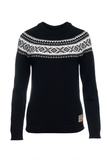 Dale Of Norway Vågsøy Feminine Sweater Black Offwhite L