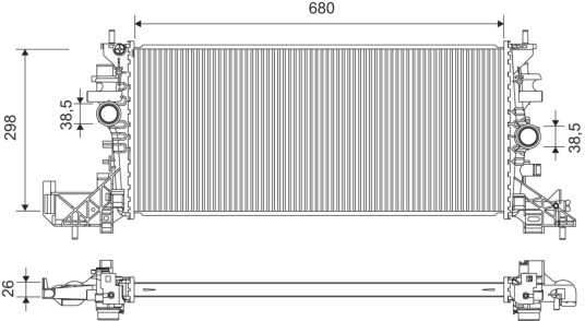 VALEO 701376 Radiator motorkjøling VALEO 701376 Radiator motorkjøling