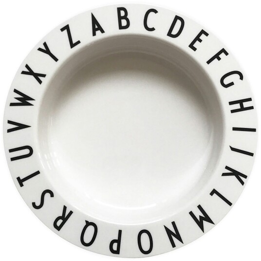 Design Letters Eat & Learn Dyp Tallerken Hvit