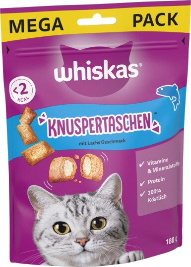 Whiskas Crunchy Pockets Laks 180 G