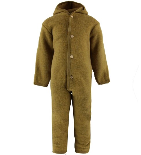 Engel Hooded heldrakt m. Knapper Saffron Mélange 50-56