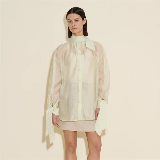 Holzweiler Lotus Transparent Shirt Lt Green Gronn XS