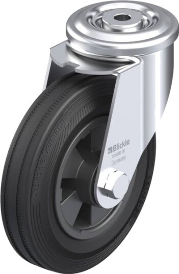 Blickle 640573 Ler-Vpp 160R Hjul, Hjuldiameter 160 Mm, Bæreevne (Maks.) 135 Kg - 1 Stk