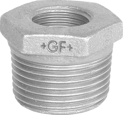 Georg-Fischer Reducing bush galvanized concentric 3/8 x 1/8