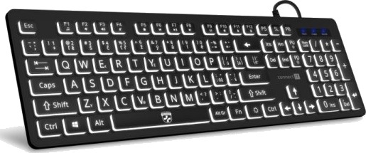 Connect IT CKB-7100-CS Full Size USB Tastatur LED Svart