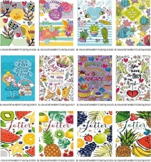 Dekorativ Notatbok 105X165/64K Linjer Fresh