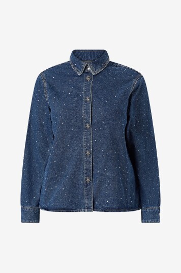 Only Carmakoma Denimskjorte carMaggiemay L/S Rhines Blå