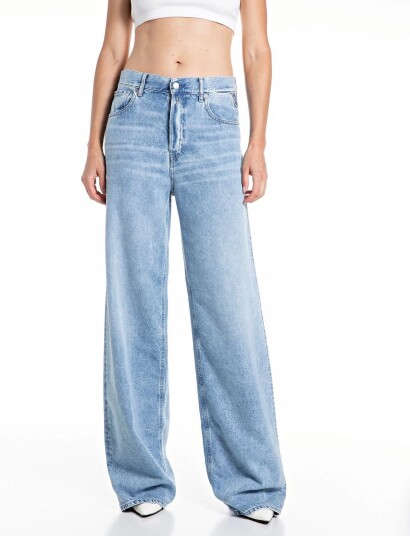 Replay Cary Trousers Wide Leg   Blue   24 x 32