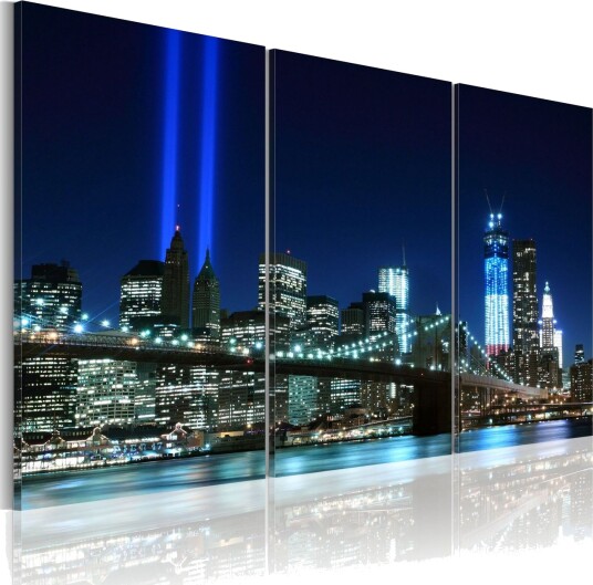 Bilde Blue Lights In New York 120x80 Artgeist sp. z o. o.