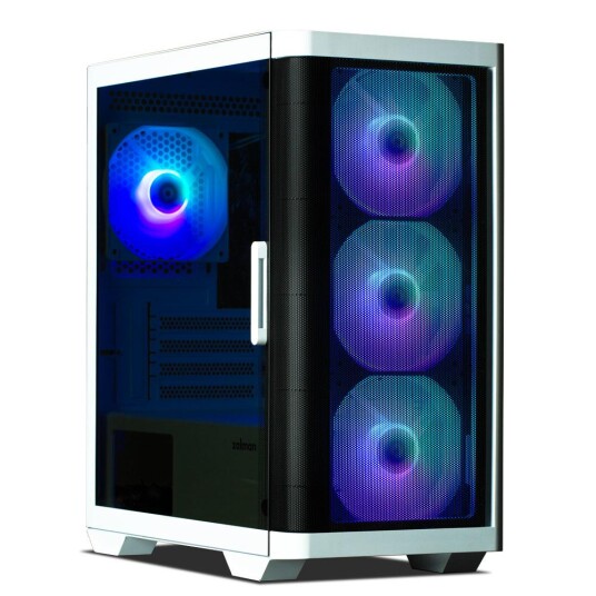 Zalman M4 Hvit Mini Tower Kabinett med 4 ARGB-vifter Zalman M4 Hvit Mini Tower Kabinett med 4 ARGB-vifter
