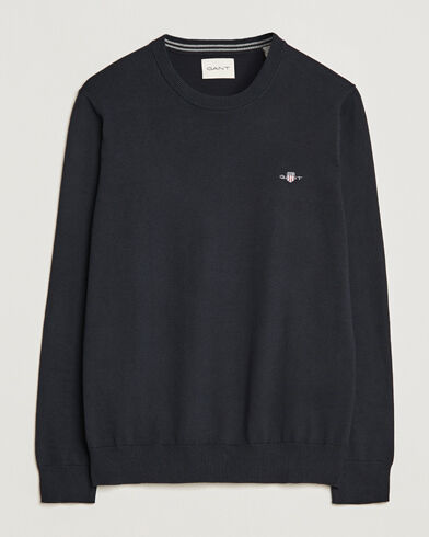 GANT Classic Cotton Crew Neck Black GANT Classic Cotton Crew Neck Black