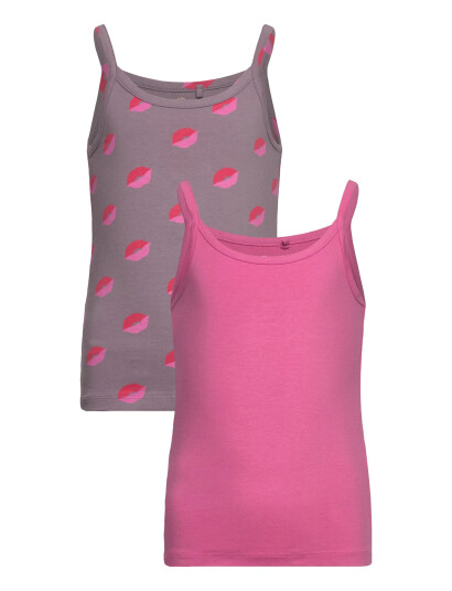 The New Tnthe New Strap Top 2-Pack Pink 110/116 The New Tnthe New Strap Top 2-Pack Pink 110/116