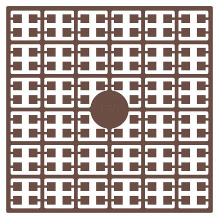 Pixelhobby Midi Perler 170 Ekstra mørk hudfarge 2x2mm 140 pixels