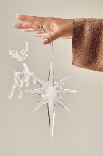 Jotex Julepynt 4pakning Gjennomsiktig REINDEER 2049189010