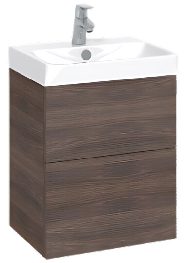 Macro Design Crown Servantskap 2 Skuff- med Light 70 Servant Brun ask / 45cm Plain