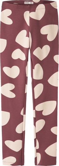 Name It Nkfdavina Aop Swe Legging Bru Noos Burgundy 152