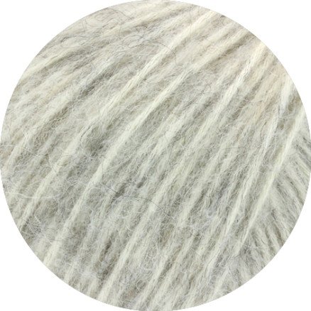 Lana Grossa Natural Alpaca Pelo Garn 002 Råhvit/Myk Grå