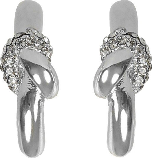 Snö of Sweden - Øreringer Everly Chunky Knot Crystal Ring Ear - Sølv