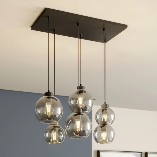 TK Lighting Cubus 6 Pendel Graphite Euluna