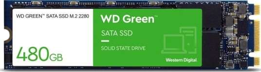 WD Green 480GB M.2 SATA 6Gb/s Intern SSD med høy lesehastighet WD Green 480GB M.2 SATA 6Gb/s Intern SSD med høy lesehastighet