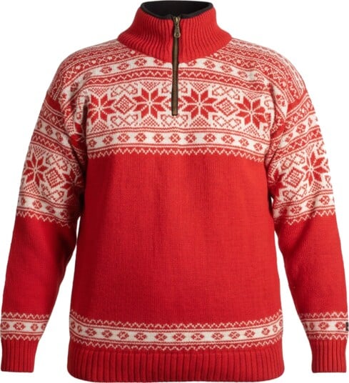 House of Yarn Hygge Unisex Genser med Glidelås Str. XXL 506-184F2045 Rød