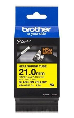 Brother HSE-651E - heat shrink tube tape - 1 cassette(s) - Roll (2.1 cm x 1.5 m)