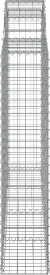 vidaXL Gabionkurver buede 10 stk 200x30x140/160 cm galvanisert jern