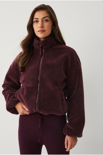 Ellos STUDIO   Jakke Fury Soft Pile Jacket   Lilla