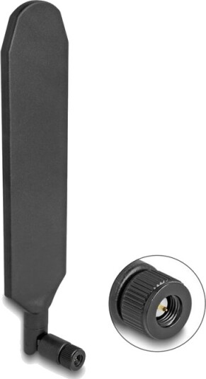 Delock   Antenne   5G Lte Sma Plug Rotatable With Tilt Joint   Smart Home   3 Dbi   Rundtstrålende   Svart