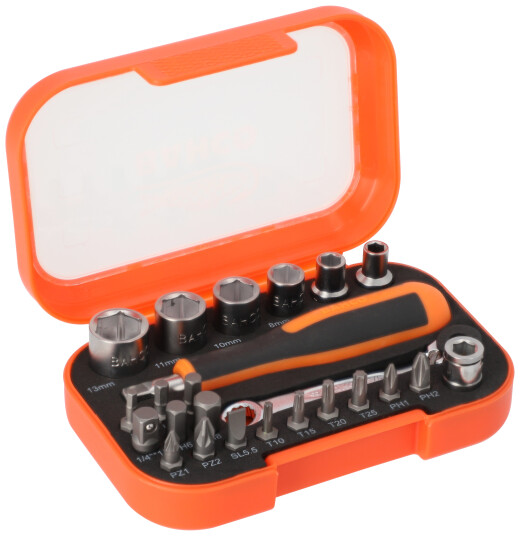 Bits-/topnøglesæt 1/4" 24 dele S24MC11H Bits-/topnøglesæt 1/4" 24 dele S24MC11H