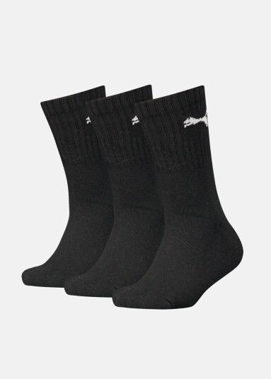 Puma Puma Kids Crew Sock 3p Black 27-30 Bomullsstrømper Puma Puma Kids Crew Sock 3p Black 27-30 Bomullsstrømper