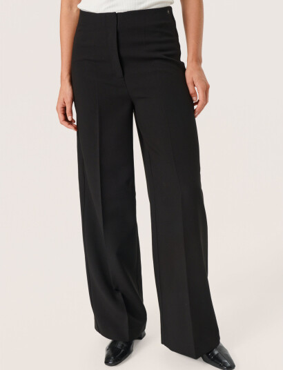 Soaked in Luxury Slcorinne Wide Long Pants - Black - S Soaked in Luxury Slcorinne Wide Long Pants - Black - S