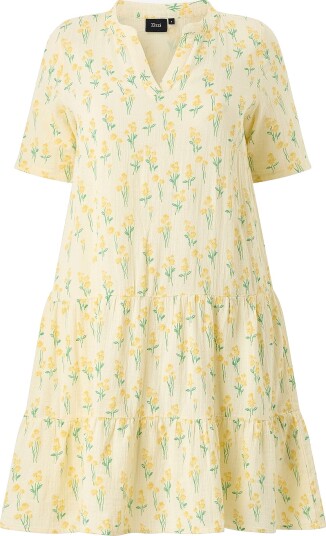 Zizzi   Kjole vViva 1/2 Abk Dress   Gul