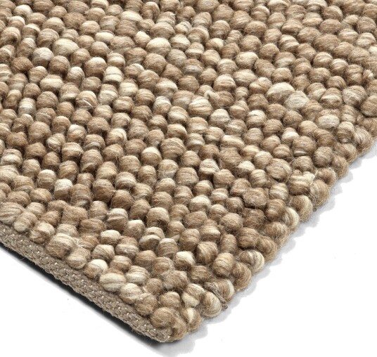 Ullteppe Avafors Wool Bubble lys brun/hvit Størrelse: 200 x 290 cm